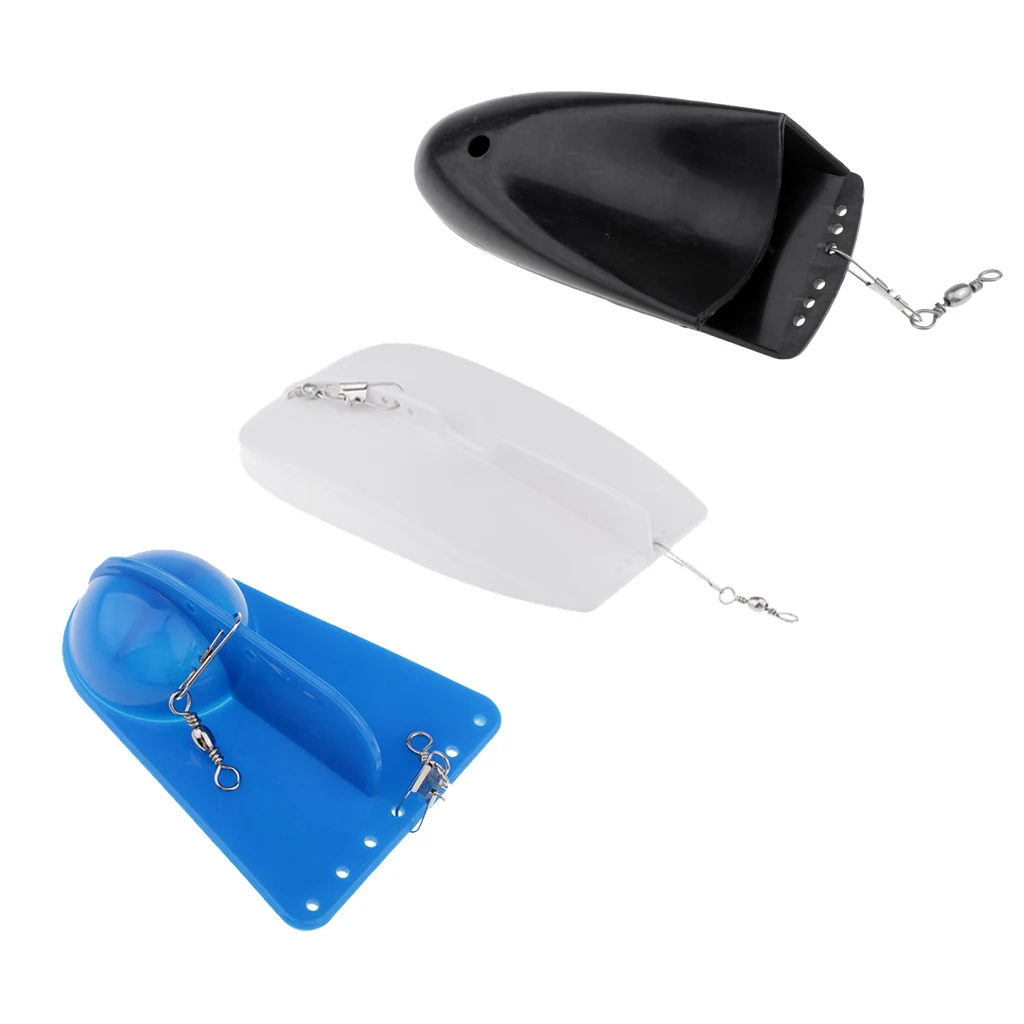 3pcs Plastic,Metal Rigging Paravanes Trolling Diving Board Fishing Tackle