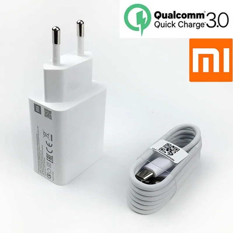 Xiao mi 9 SE 18 Вт быстрое зарядное устройство QC 3,0 Быстрая Зарядка адаптер питания USB 3,1 type c кабель для mi 8 9t cc9 F1 redmi note 7