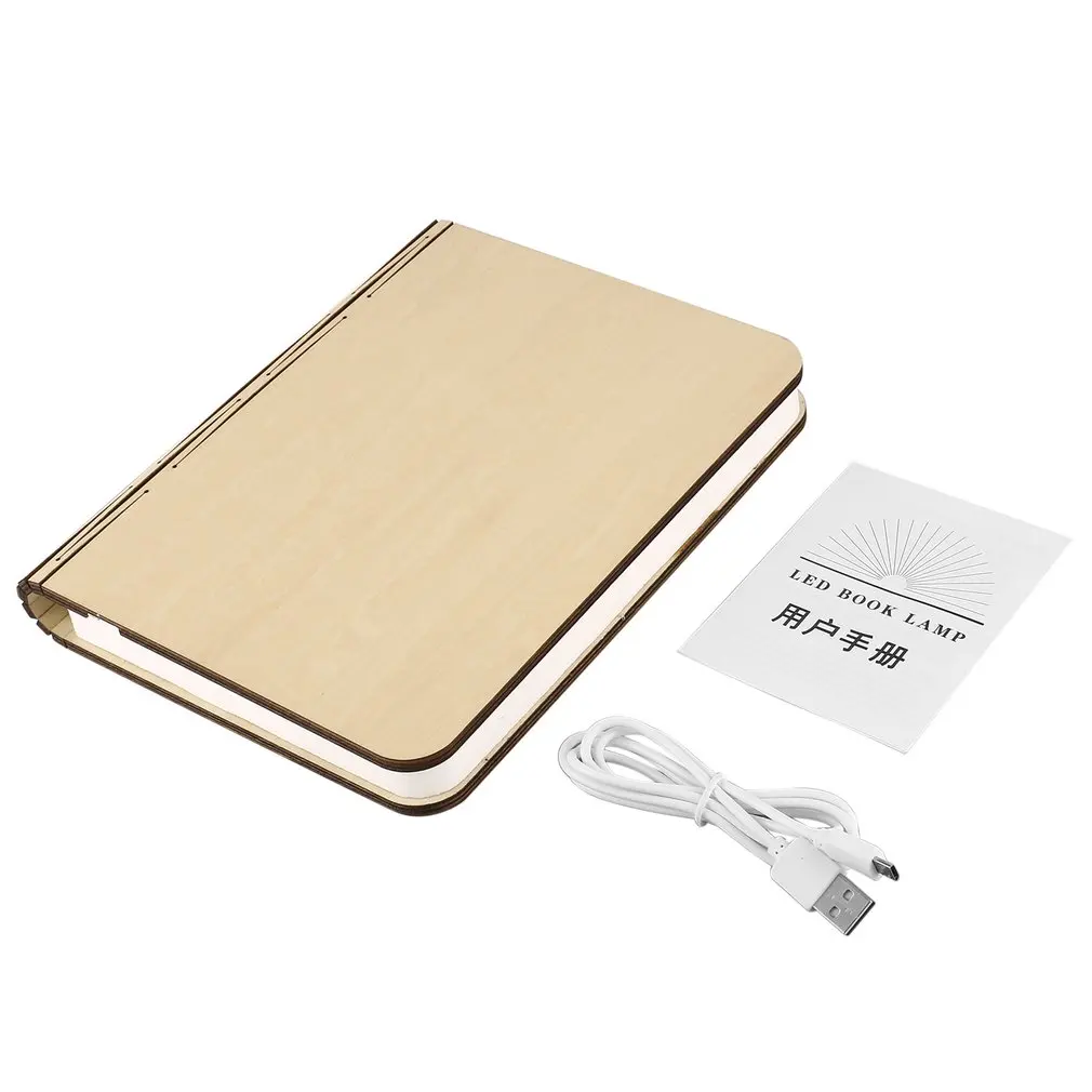 

USB Rechargeable Wooden Led Book Lamp Night Litght, Animal / Book Shaped, Warm White/Colorful Light, S/M/L, Drop Shipping