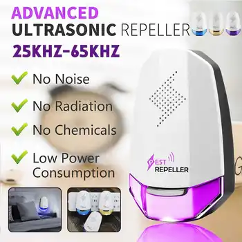 

Enhanced Version Electronic Cat Ultrasonic Anti Mosquito Insect Repeller Rat Mouse Cockroach Pest Reject Repellent EU/US Plug