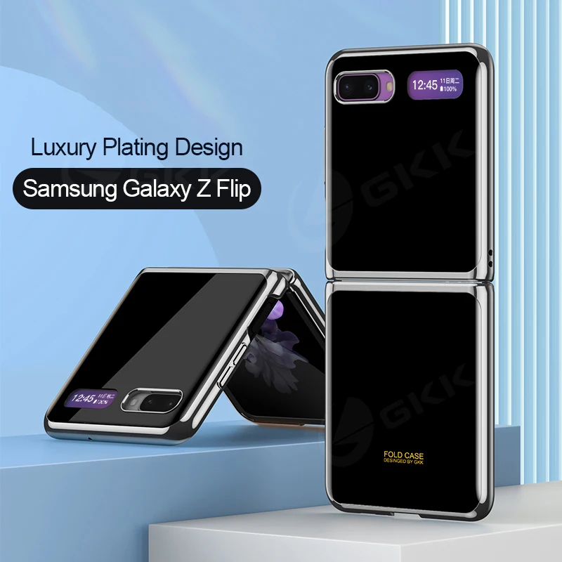 

GKK Luxury Pattern Tempered Glass Fold Case For Samsung Galaxy Z Flip Case Full Protective Hard Cover For Samsung Z Flip Coque