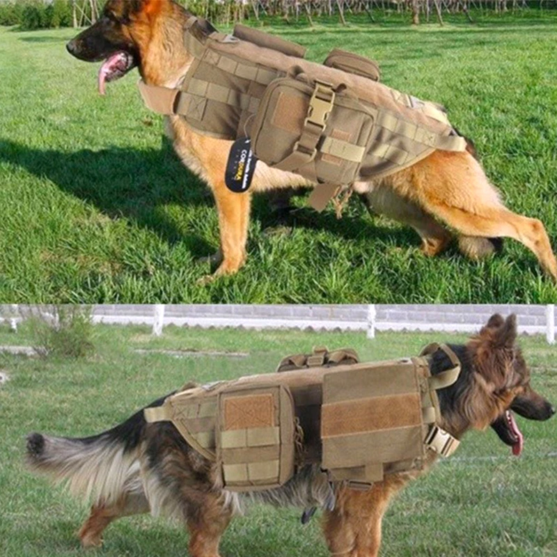 K9 тактический жилет для собак 1000D нейлон Molle система Военная тренировочная одежда для охотничьих собак камуфляжная жилетка