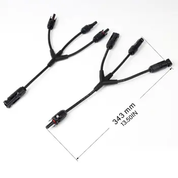 

Y Shape 1 to 3 Solar Panel Connector Adapter Waterproof IP65 MMMF FFFM T Splitte