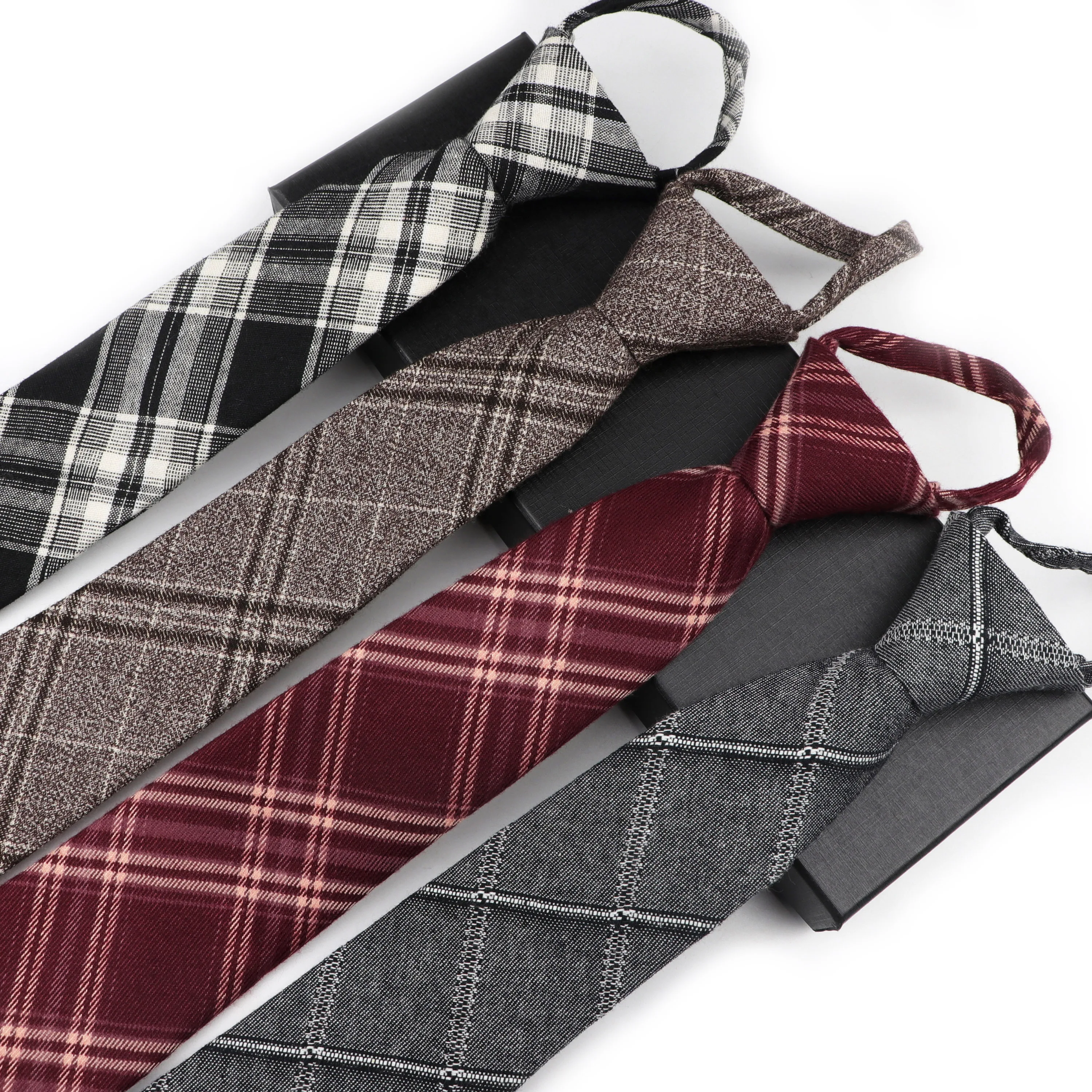 Мужской полосатый галстук, неформальный хлопок, Ширина 7,5 см, мужской модный галстук, легко тянет веревку, дизайнерские галстуки ручной работы