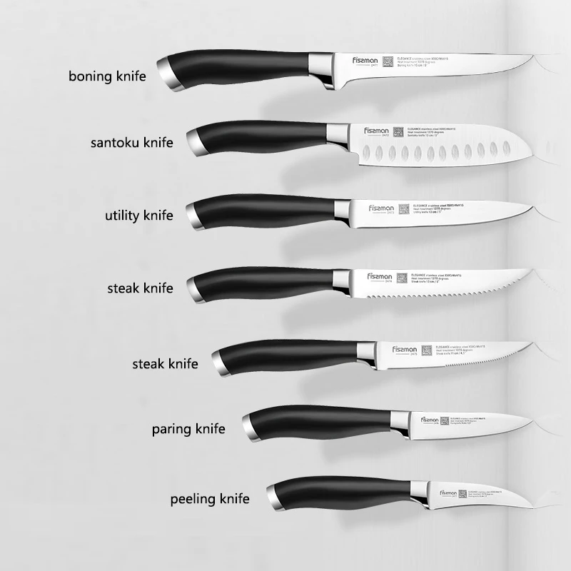 Высокопроизводительный немецкий стальной кухонный нож FISSMAN ELEGANCE Series с ручкой из