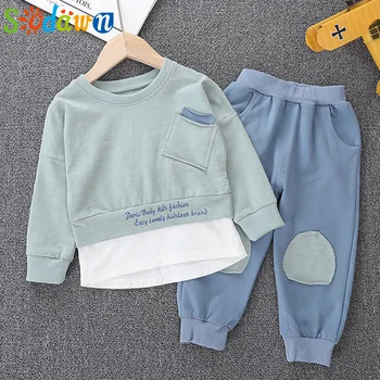 

Children's Clothes Set 2020 Autumn Infant Baby Boys Long Sleeve Tops Letter Sweatsuit +Pants Kids Clothes Outfit For 1-5Y