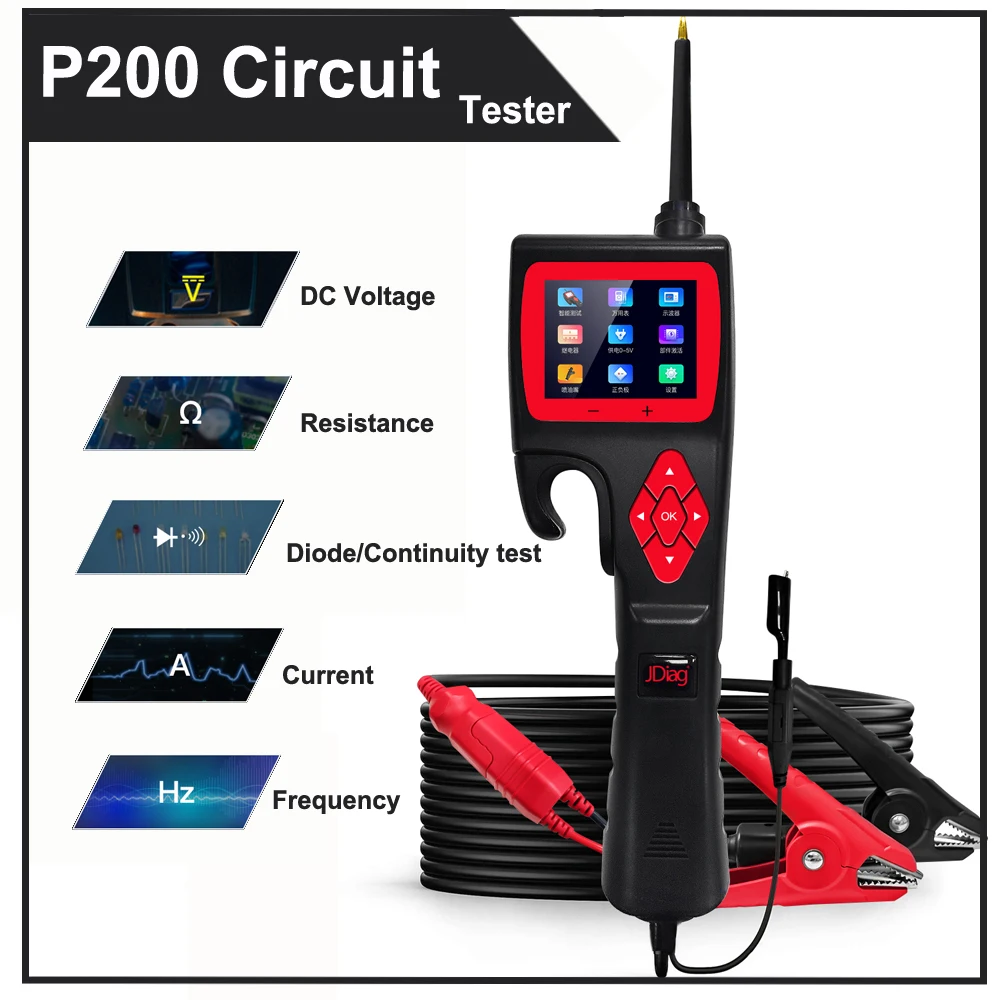 TopDiag P200 9-30V SMART HOOK Powerful Probe Intelligent Circuit Analyzer P200 Quickly Electronic Circuit Testing Tool