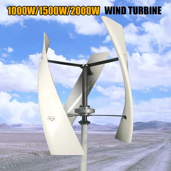 

New Energy 1kW 1.5kW 2kW Small Vertical Axis Wind Turbine Generator 3 Blades 24-220V Low Speed Windmill For Home Farm Projects