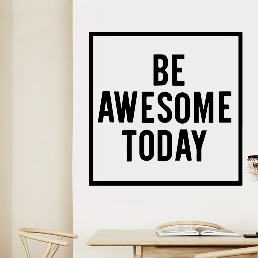 Hot be awesome сегодня настенная Съемная наклейка из ПВХ для детской комнаты гостиной