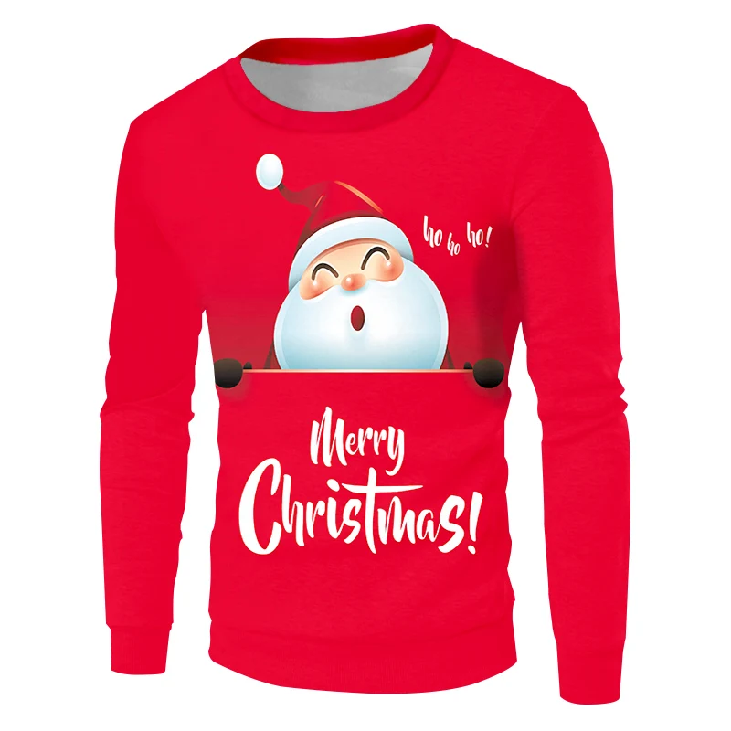 

OGKB новый унисекс 3D Печатный Рождественский Санта-Клаус свитшоты для мужчин/женщин Смешные рубашки с длинным рукавом мультфильм Рождествен...