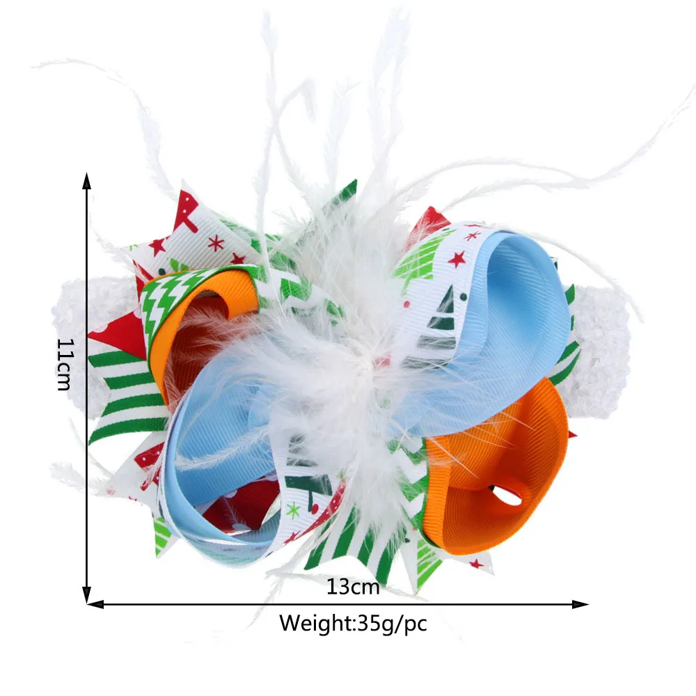 Модные детские рождественские банты для волос Санта-Клаус лента шпилька для волос с бантом лента для волос многофункциональные вечерние Головные уборы Аксессуары для девочек