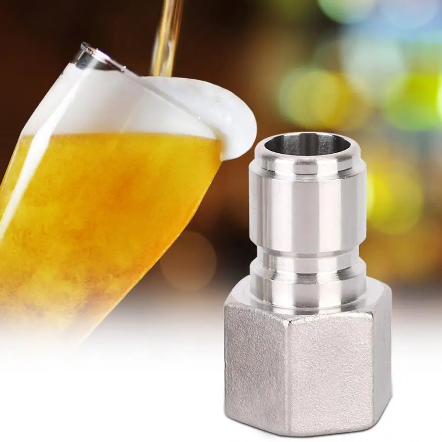 New brewing 2Pcs Stainless Steel Quick Connector Homebrew Beer Fitting Accessories 1/2in Male beer gun Tools