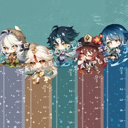 Klee réguas conjunto dos desenhos animados kawaii régua estudo em linha reta papelaria jornal escrita redação suprimentos escola genshin impacto barbatos