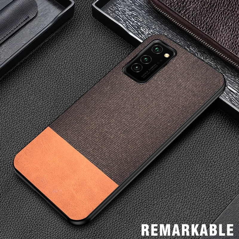 IKrsses для huawei Honor V30 Pro Чехол PU простая ткань Жесткий Чехол Мягкий чехол для huawei Honor V30 чехол все включено
