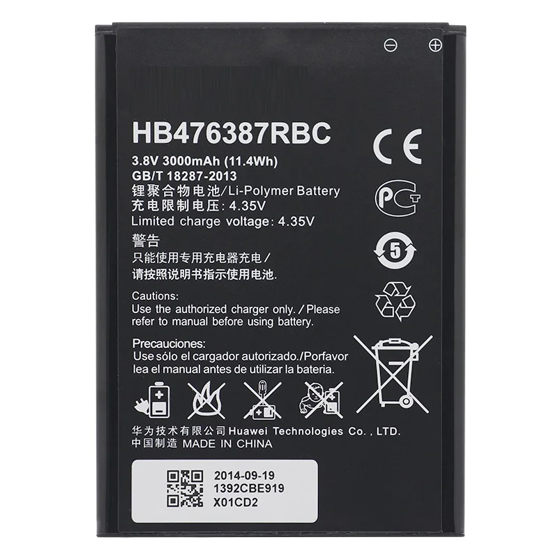 Сменный аккумулятор HB476387RBC для телефона Huawei Honor 3X G750 B199 3000 мАч | Мобильные телефоны