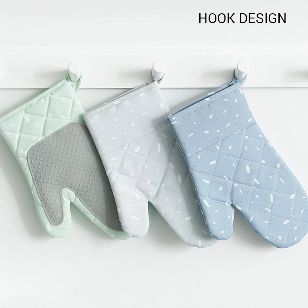 

Thickened Heat Insulation Kitchen High Temperature Baking Oven Special Gloves Kitchen Supplies Home Fabric Microwave Oven Gloves