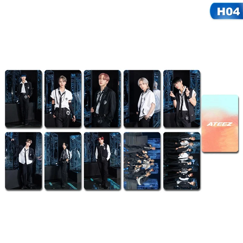

10Pcs KPOP ATEEZ Album The Collection HD Photo Card PVC Cards Self Made LOMO Card Photocard