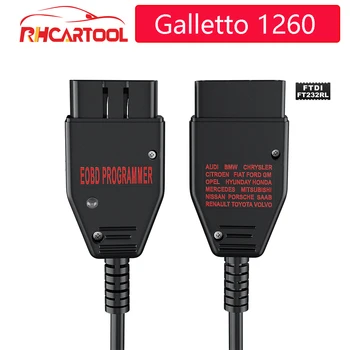 

OBD2 ECU Galletto 1260 ECU Chip Tuning Tool EOBD/OBD2/OBDII Flasher Galleto 1260 ECU Flasher with FTDI FT232RL engine tuning