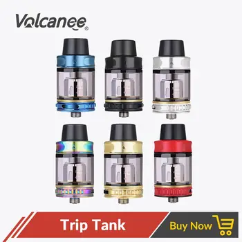 

Volcanee Trip Tank Top Fill Adjustable Head Tank 2ml/6ml Capacity Mesh Coil for 510 Thread Vape Tank Mech Mod E Cig Vaporizer