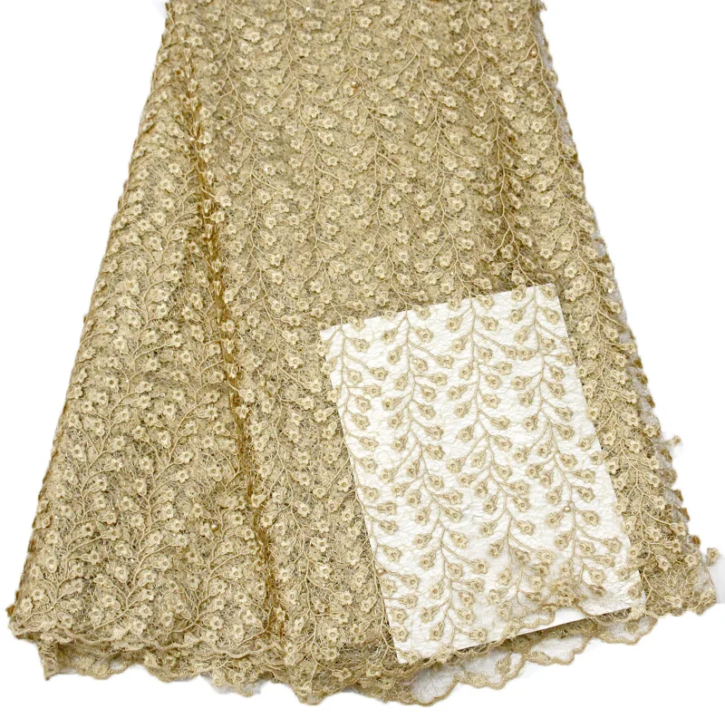 

2020 Hot Sale African Lace Fabric Dresses Wedding Stages Cloth Laces With Rhinestones Embroidery Fabric