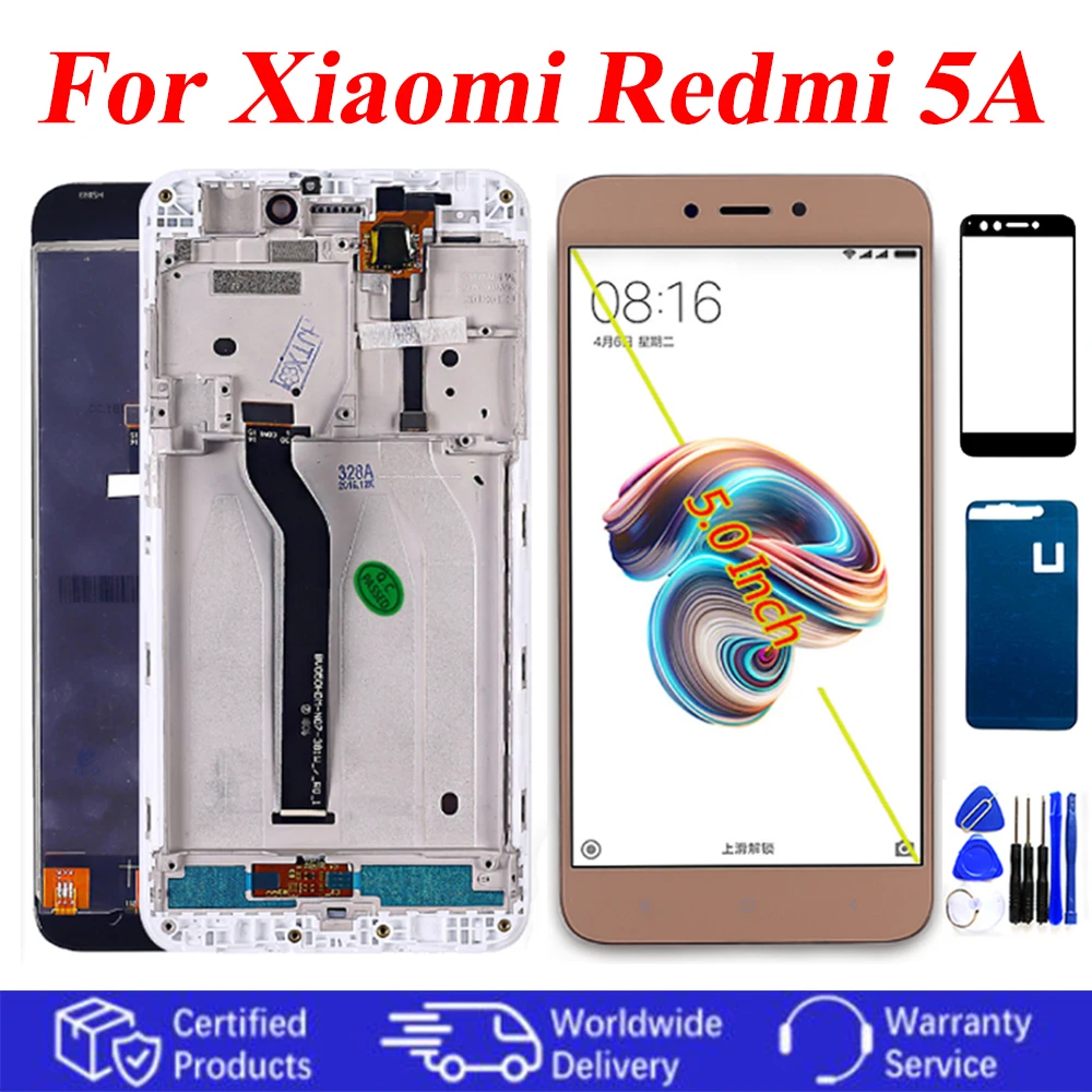 5 0 дюймовый ЖК дисплей для Xiaomi Redmi 5A сенсорный экран дигитайзер датчик в сборе с