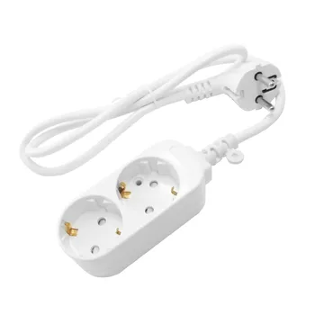 

Power Strip 1m Extension Socket 1 to 2 AC Outlets EU Electrical Plug Socket