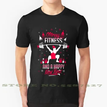 

Merry Fitness !! Cool Design Trendy T-Shirt Tee Christmas Xmas New Year Fitness Gym Lifting Training Weightlifting Powerlifting