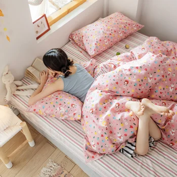 

Cotton Linen Quilt Two-Piece Set Cotton Quilt Three-Piece Set Student Dormitory Single Double