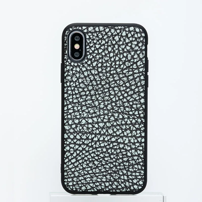 Cowhide Leopard Print Phone Case For IPhone X XS Max XR For Apple 5 5S SE 6 6S 7 8 Plus Protect Phone Case Fitted Case - Цвет: Gray