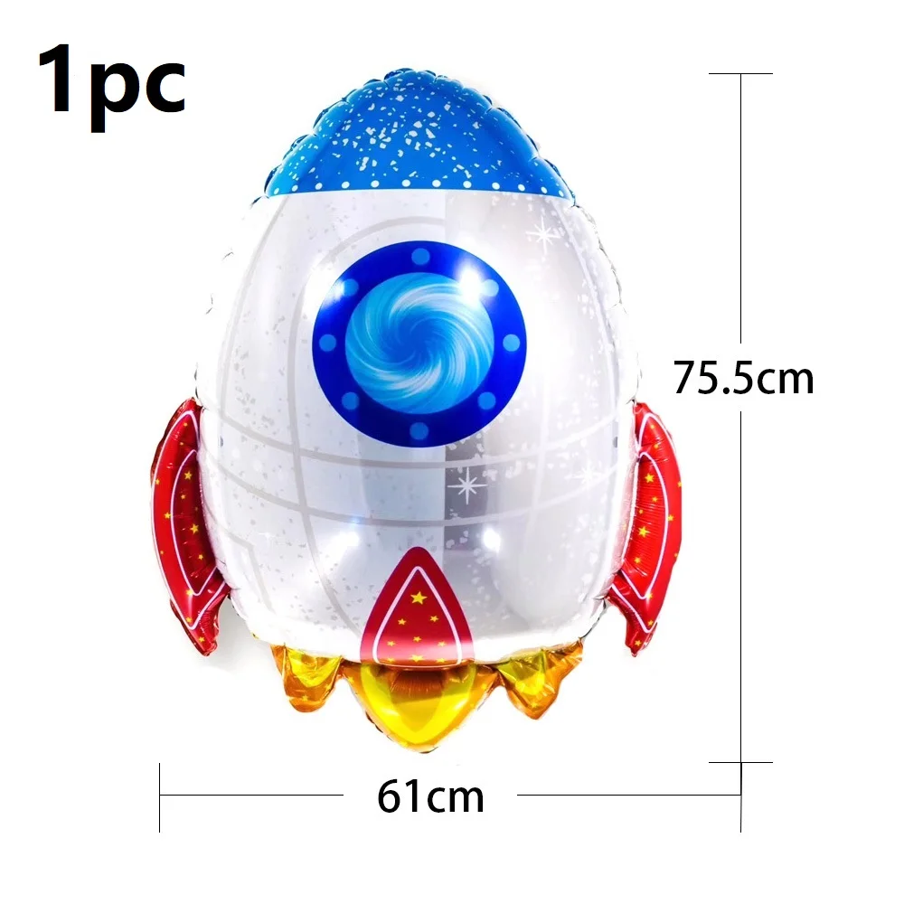Космонавты и ракеты воздушные шары из фольги космические вечерние галактические солнечные принадлежности для тематической вечеринки день рождения украшения для детей - Цвет: Rocket A