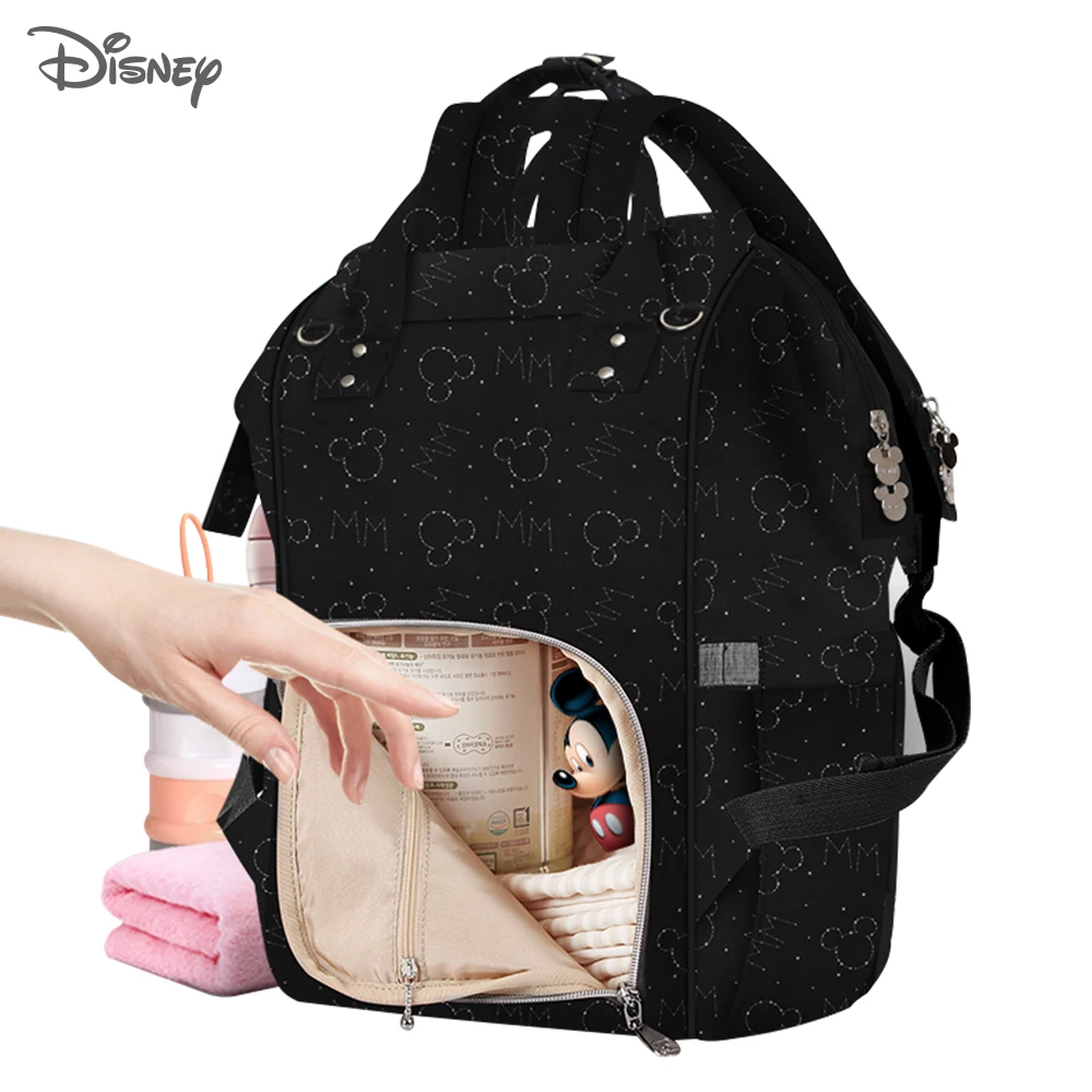 Рюкзак для детских подгузников disney, сумка для мам, сумка для подгузников, дорожная коляска, USB Подогрев, серия Mickey