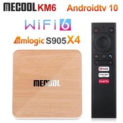 Mecool KM6 ATV Amlogic S905X4 TV Box Android 10 4GB 64GB Wifi 6 BT5.0 Google Certified Support AV1 USB3.0 1000M Set Top Box