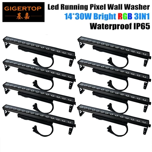 Tiptop сценический прожектор IP65 Водонепроницаемый 14x30 Вт RGB 3в1 светодиодные прожекторы для стен Украшение фона вспышка пиксель ходовой свет CE ROHS - Цвет: 8
