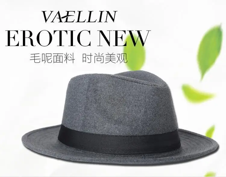 green fedora hat Wool men Black Fedora Hat For Women's Wool Wide Brim JazzChic Cap Vintage Panama Sun Top Hat mens trilby hats