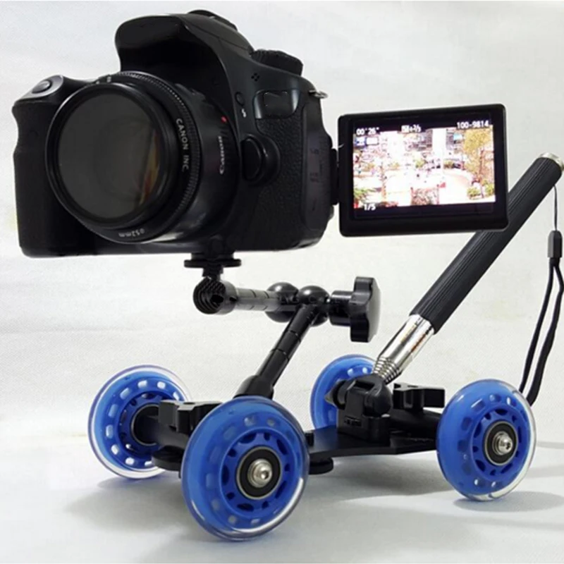 

Table Photography Dolly With 25cm Magic Arm And Monopod DSLR Rig Camera Movie Kit For Nikon D7200 D7100 750D Canon Accessories
