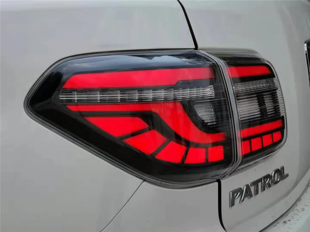 CSGJMY 2 шт задние фонари для Nissan Patrol Задний фонарь 2012- светодиодный задний фонарь, стояночный сигнал заднего хода, тормоз