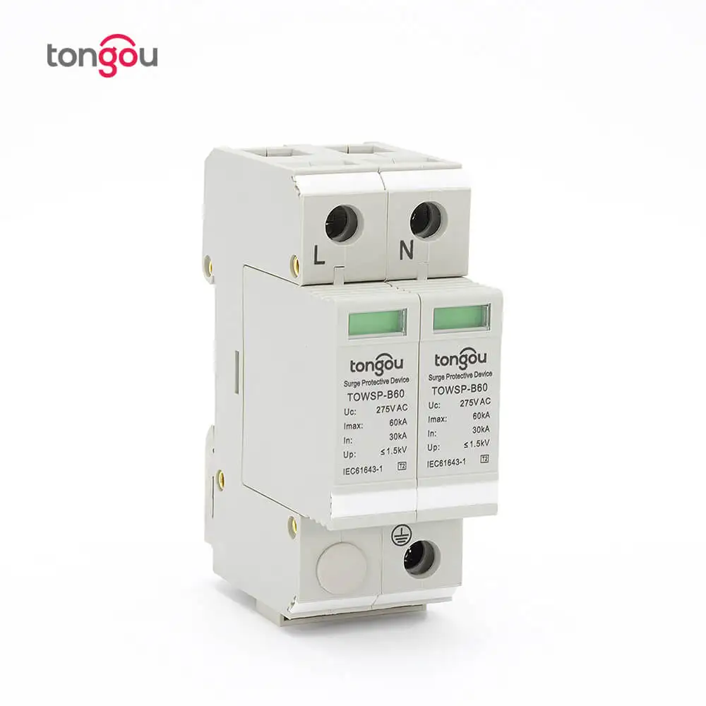 

SPD 10KA-20KA 20KA-40KA 30KA-60KA 1P N 275V AC House Surge Protector Protection Protective Low-voltage Arrester Device