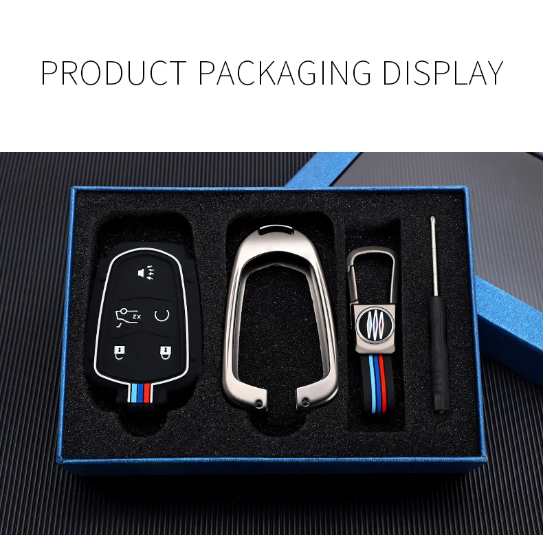 Portachiavi in lega di zinco Cover Shell Holder per Cadillac CTS XTS SRX ATS 2015-2018 CT5 XT5 XT6 Remote Key Car Styling Car Key Case - H66e6afbe1ac24055b6eeb795e05db8c4A