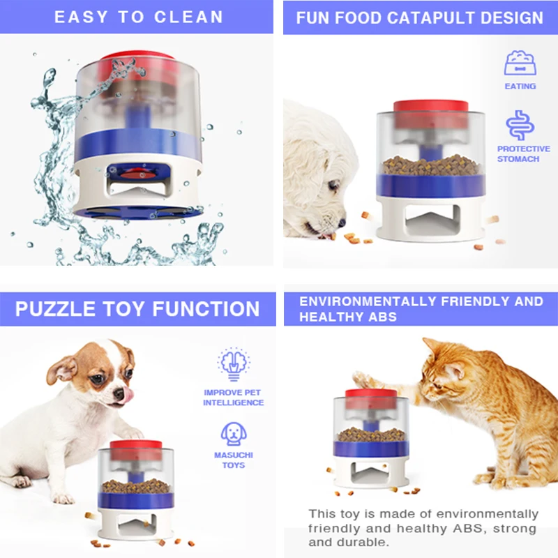 Automatic-Pet-Feeder-Pet-Dog-Cat-Automatic-Feeder-Treat-Toys-Interactive-Pet-Slow-Food-Dispenser-for.jpg Automatikus Pet -Adagoló Pet Kutya Macska Automatikus Adagoló Kezelések Interaktív Pet Élelmiszer -Adagoló Minden Kedvtelésből Tartott Állatok Kezelésére - Image 4