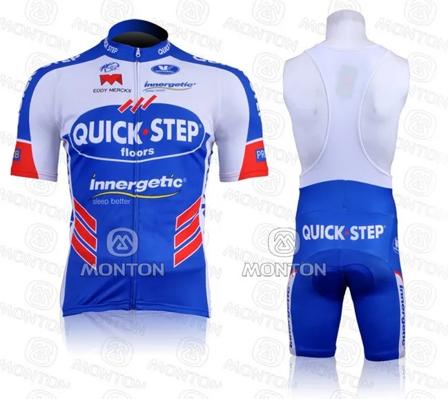 Многоцветный QUICKSTEP Ropa Ciclismo летняя команда Велоспорт Джерси Набор дышащая быстросохнущая гоночная одежда для мужчин горный велосипед спортивные костюмы - Цвет: Многоцветный