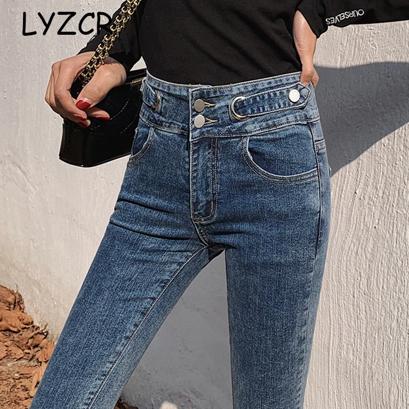 LYZCR Black Skinny Jeans Woman 2020 Vintage High Waist Jeans For Women Denim Jeans Femme Womens Stretch Jean Pants With Elastic LYZCR Black Skinny Jeans Woman 2020 Vintage High Waist Jeans For Women Denim Jeans Femme Womens Stretch Jean Pants With Elastic