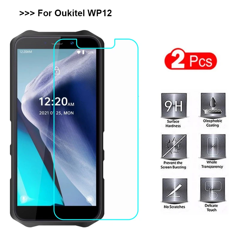 2 Pezzi Per Vetro Temperato Oukitel Wp12 Wp 12 Pellicola Proteggi Schermo 9H Pellicola Protettiva In Vetro Per Cristal Oukitel Wp12 Pelicula De Vidrio