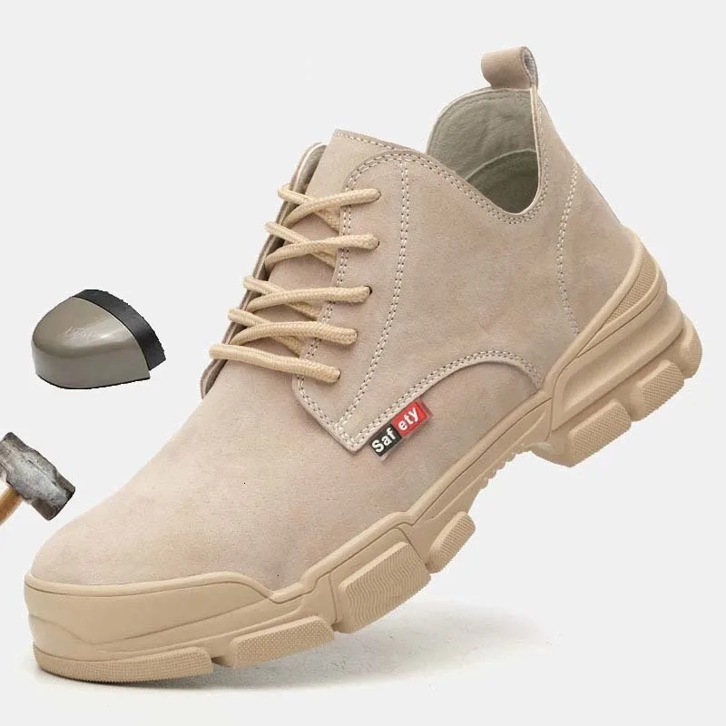 

2019 Fashion Man Safety Shoes Toe Steel Summer Breathable Lightweight Smash Proof Stab Safe Welder Work Safety Boot work shoes
