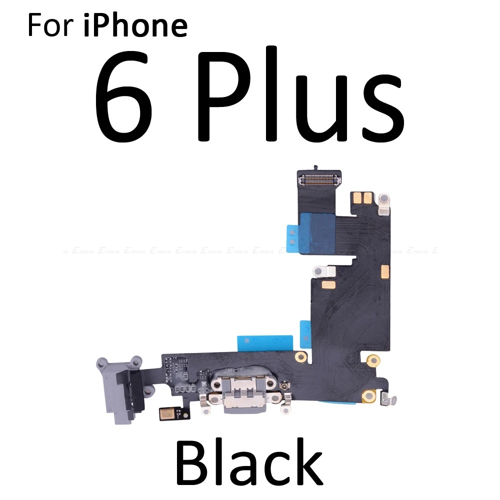 5pcs lot Charging Flex Cable With MicroPhone For iPhone 6 6S Plus Charger Port Dock Connector HeadPhone Audio Jack