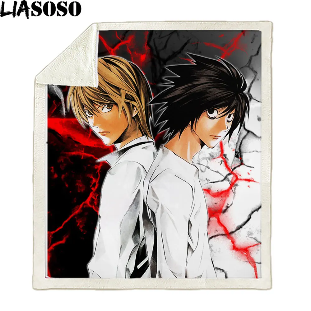 Одеяло с принтом Death Note покрытие для дивана кровати взрослых и детей покрывало