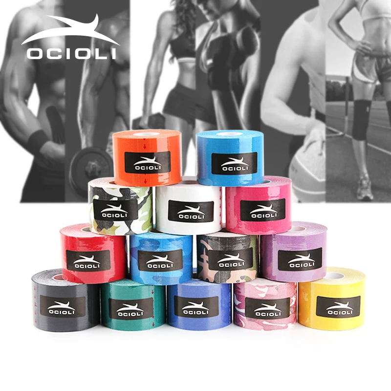 

5cm Muscle Bandage Athlete Cotton Sports Kinesiolog Tape Skin Tape Elastic Muscle Knee Support Knee Protector Sports Tape