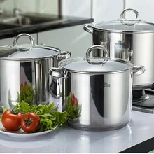 1 шт кастрюля из нержавеющей стали#304 глубокая суповая кастрюля для индукционной плиты утолщенная Коммерческая Плита 8л 10л 12л