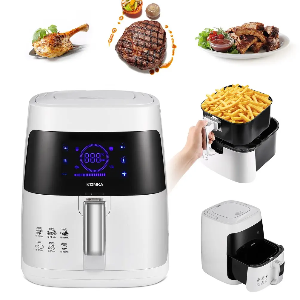 

Microcomputer Intelligent Control KONKA KGKZ-2501 110V 2.5L Smokeless Electric Air Fryer French Fries Machine Non-stick Fryer