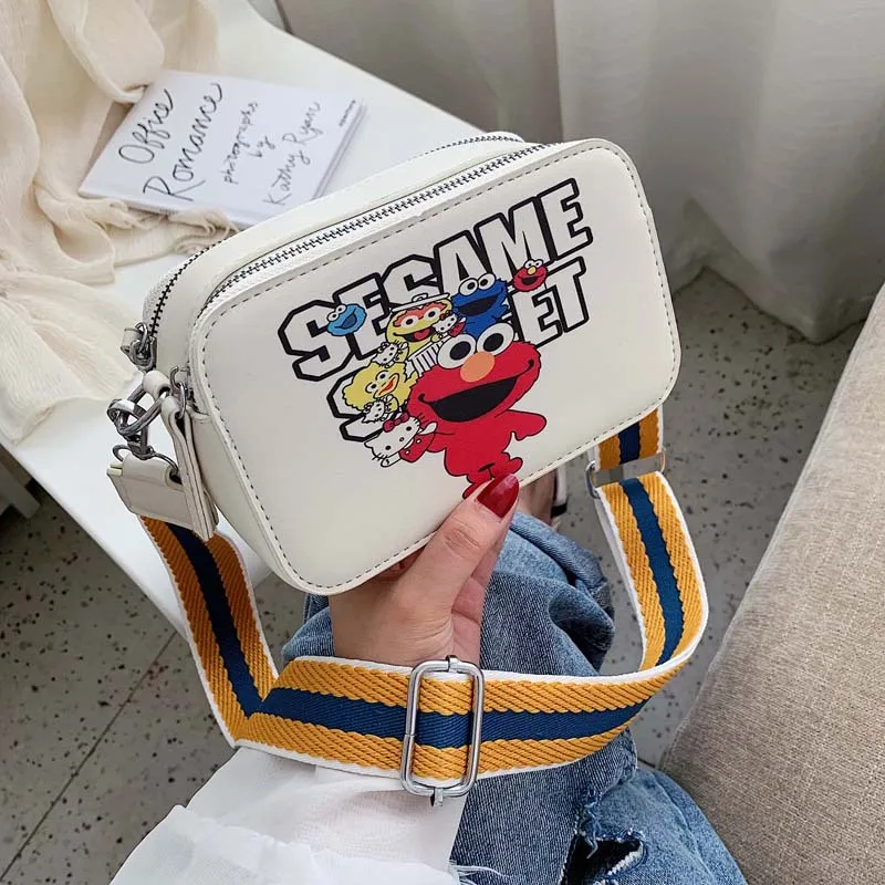 

Mini Bags 2019 Graceful Wide-Strap Square Sling Bag Stereotypes Bag Cool Printed Shoulder Single-shoulder Bag for Women