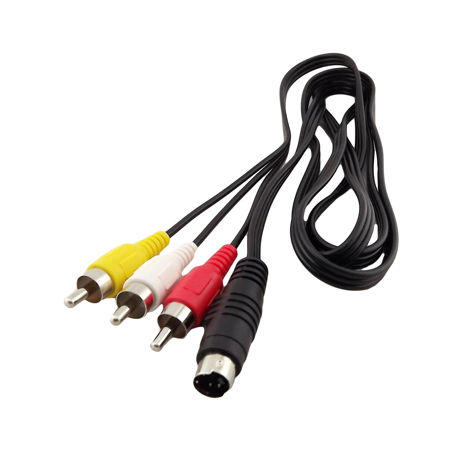 1x 5ft 4 Pin S-Video Male To 3 RCA Plug AV Audio Video Adapter Connector Cable for DVD PC TV | Электроника